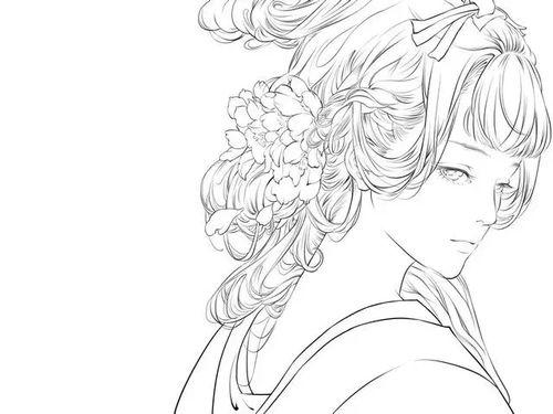 明星线稿素材,光影交错下的魅力瞬间